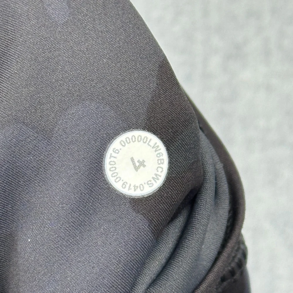 Lululemon Leggings Womens 4 Black Camo Fast Free Crop II 19